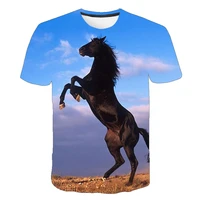 new summer fashion men ladies kids unicorn t shirt animal horse pattern casual street style breathable lightweight cool top