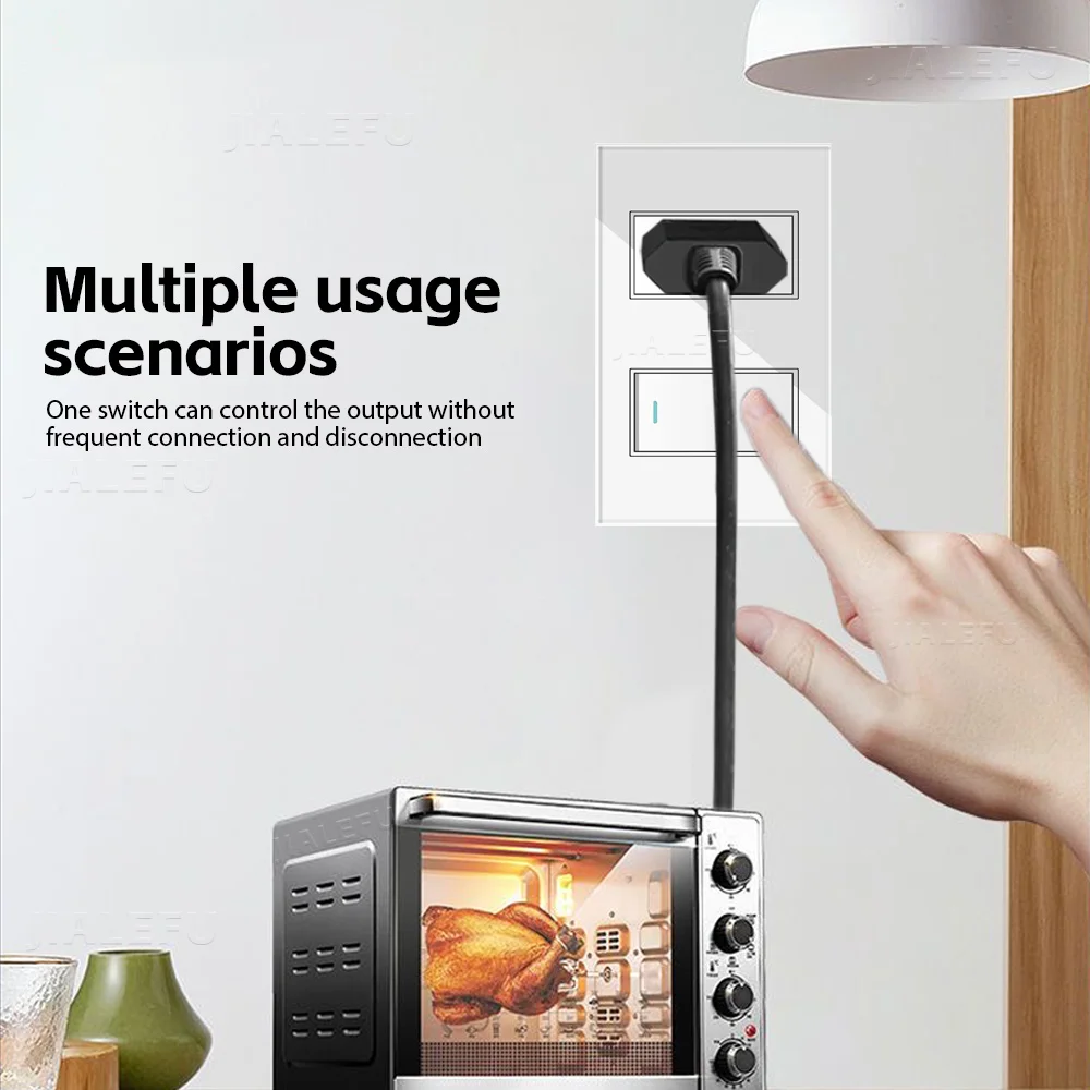 Панель из закаленного стекла 10 А 20 118 мм стандарт бразильский черная розетка