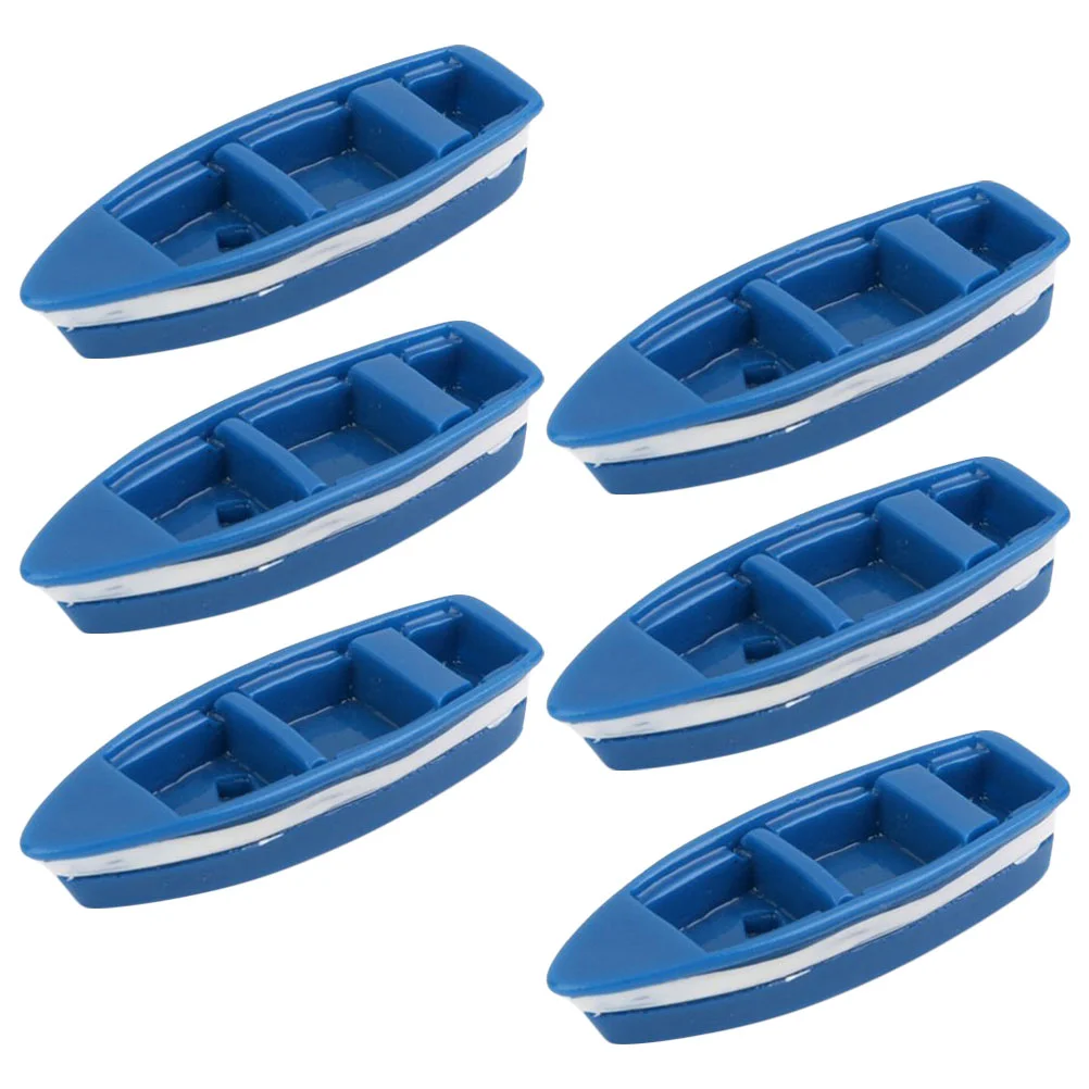 

Boat Mini Decor Rowboat Figurine Mediterranean Stand Favors Party Nautical Decoration Seaside Coastal Home Miniature Oars House