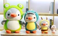 the new sell like hot cakes super cute change penguin 4 plush toy dolls gripper doll childrens toys gift stuffed animals