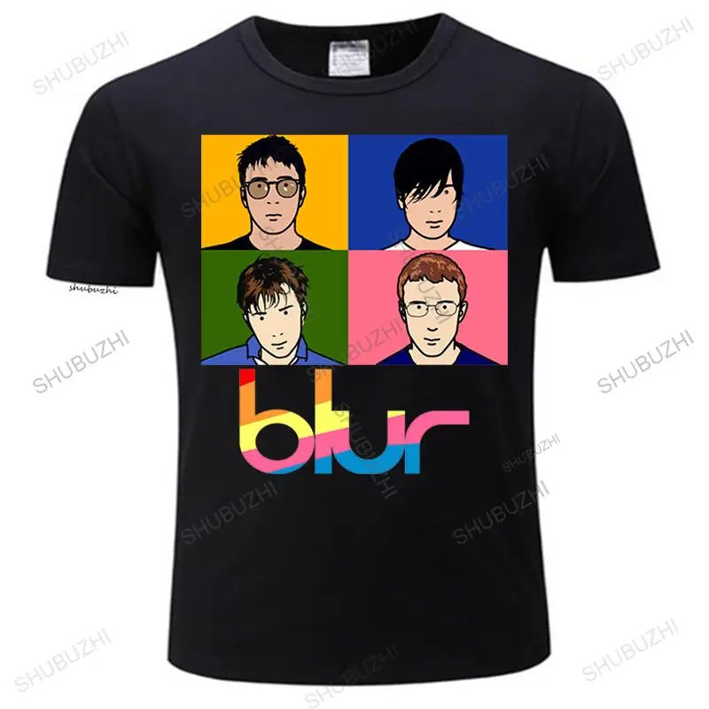 

New Arrived Mens tshirts Blur British Rock Band Logo MenBlack T-Shirt Cotton Customize Tee Shirt homme summer tee-shirt