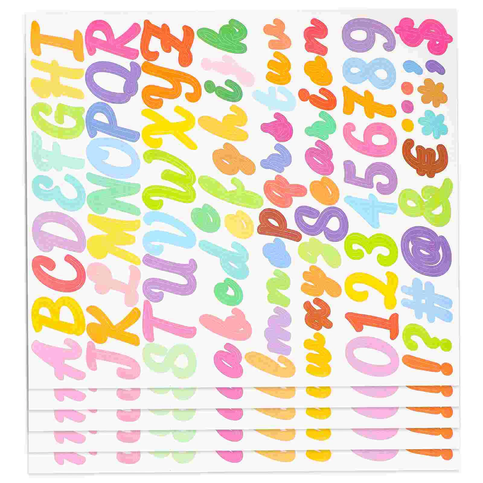 

5 шт., водонепроницаемые наклейки с буквами для компьютера