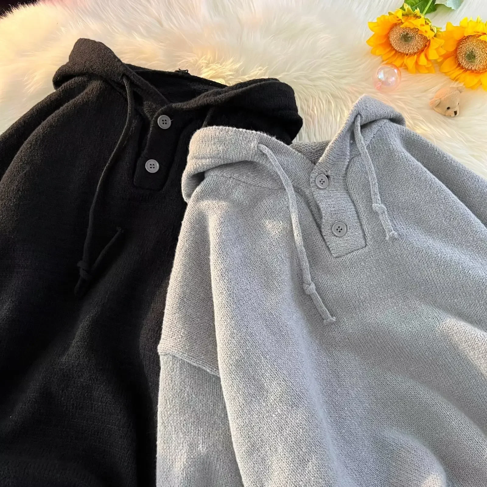 Повседневный пуловер с длинными рукавами для мужчин и женщин модный вязаный топ