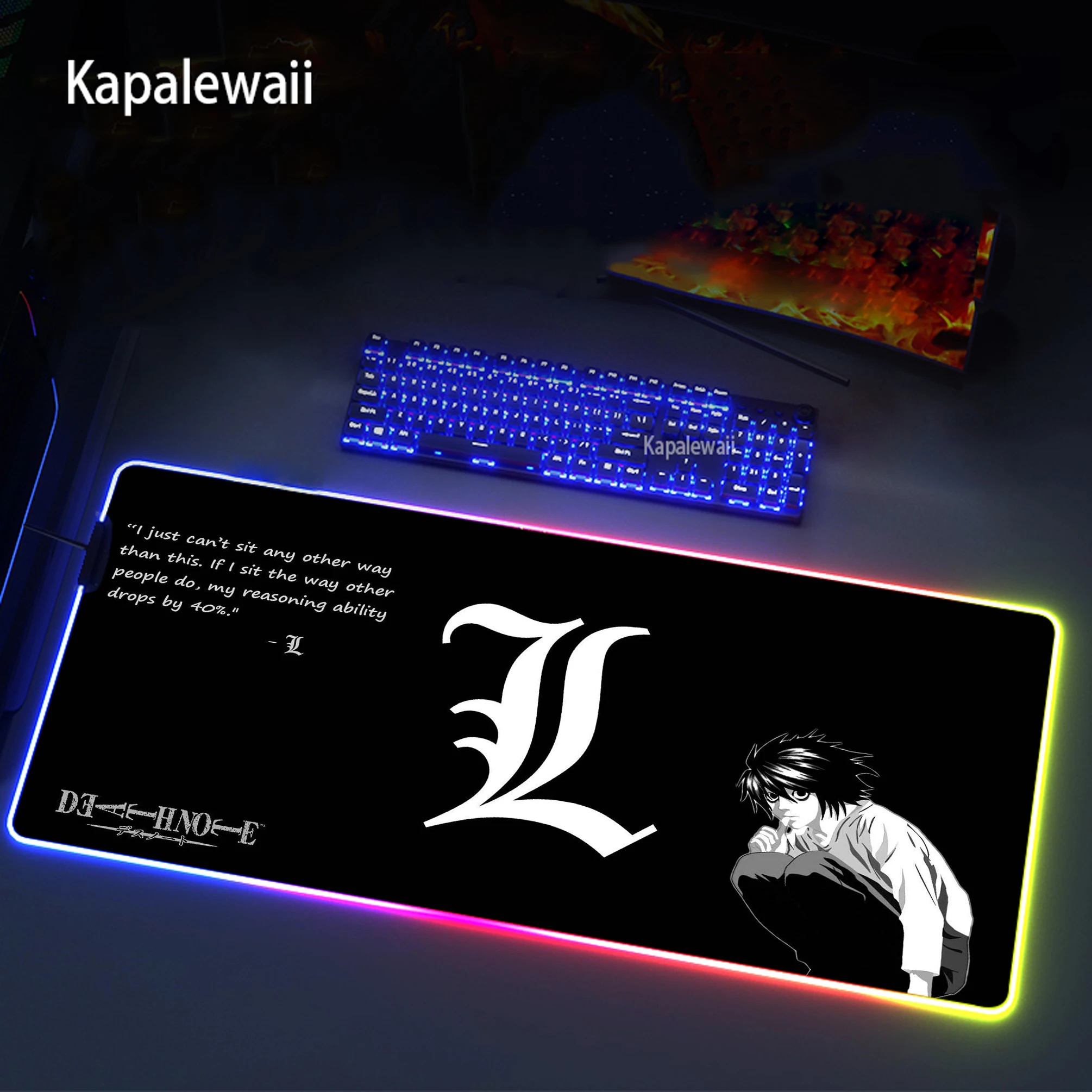 

Computer Gaming MousePad Large Mouse pad Gamer XXL 900x400mm Mause Carpet PC Desk Mat keyboard pad Death Note RGB Mouse Pad