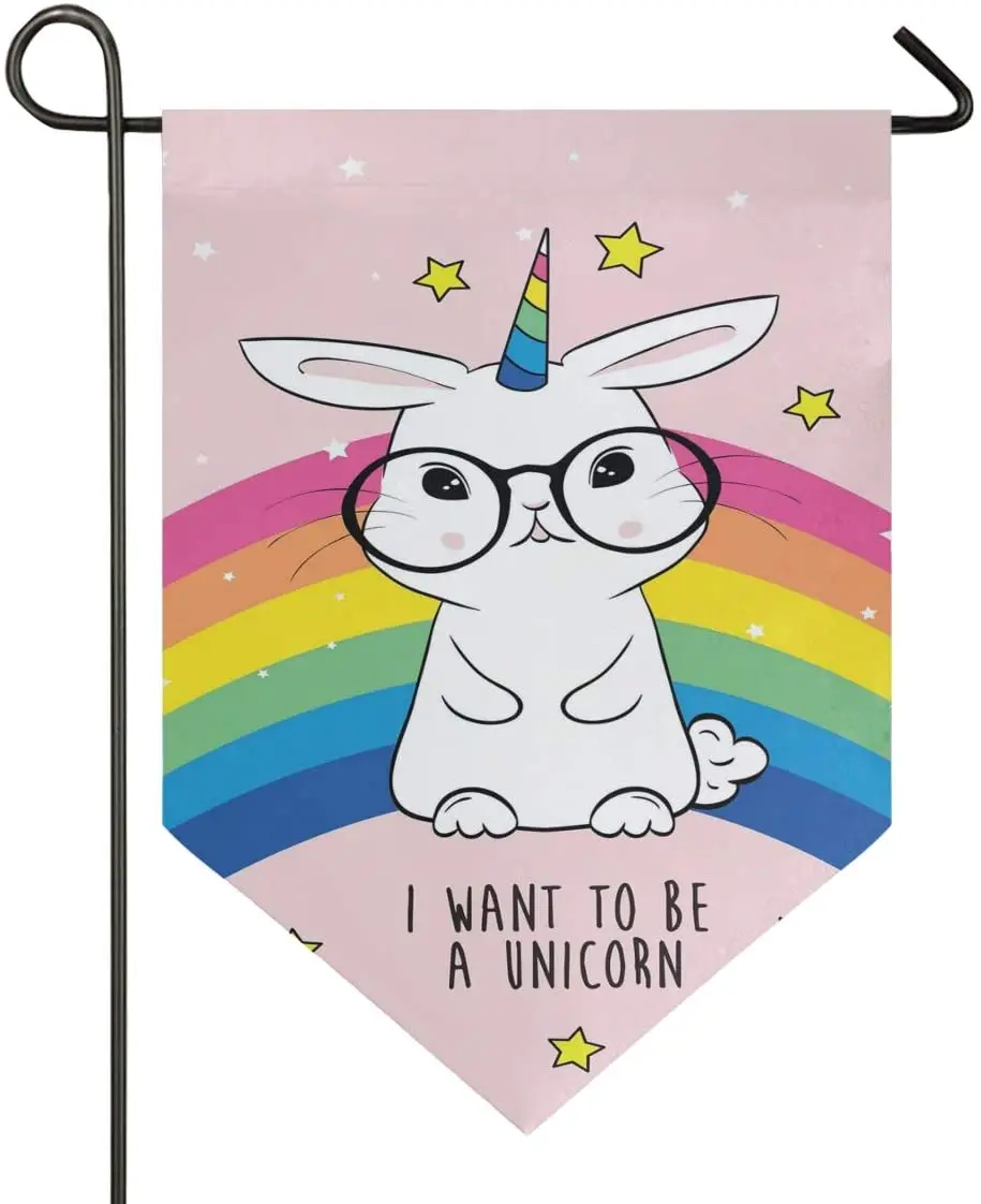 

Unicorn Quote Garden Flag Double Sided Welcome Outdoor Flag House Yard Flags Garden Decor for Outside Banner for Outside House Y
