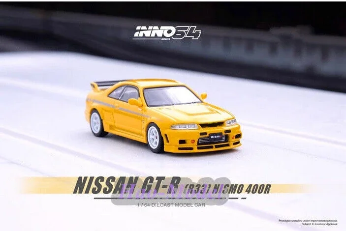INNO 1/64 для Nissan SKYLINE GTR R33 400R литая под давлением модель автомобиля из сплава