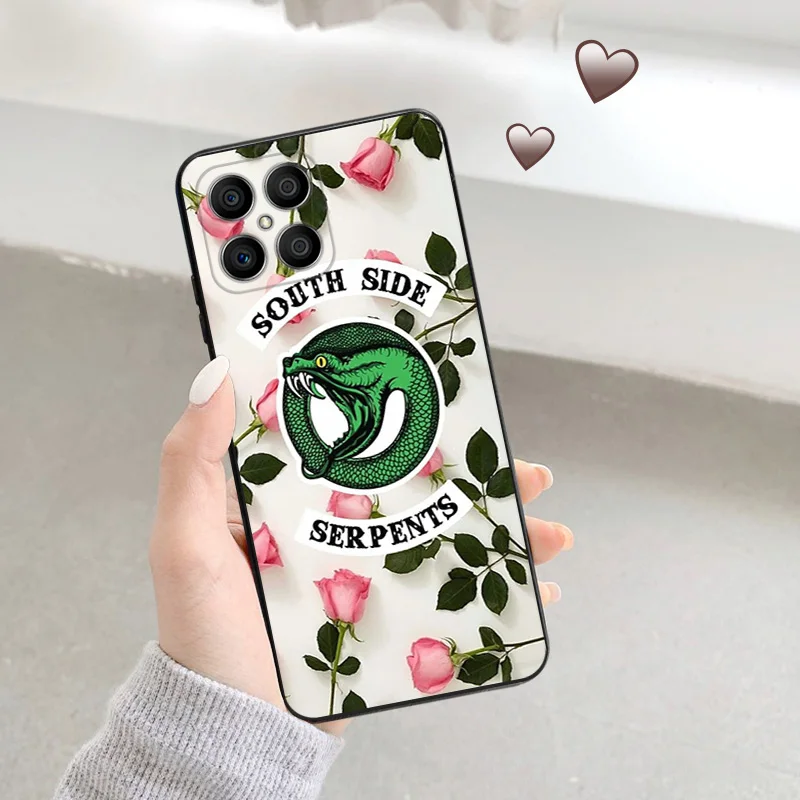 Черный мягкий телефонный чехол для Honor Magic5 Pro X7b X8b X9b X6 X7 X8 X9A X6a X8a 90 70 Riverdale Serpents Pixel 6 7