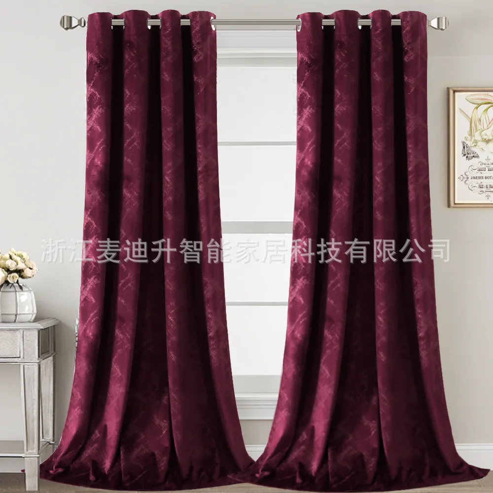 

20449-XZ- Curtains for Living Room Luxury European High Shading Blackout Drapes Embroidery Flower Elegant Window Curtain