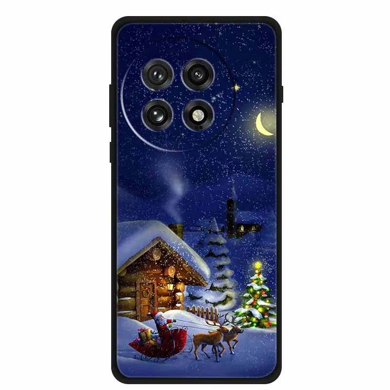 Рождественский чехол для Oneplus 13 5G Case 12 12R 11 11R ACE3 2 3Pro Мягкий силиконовый из ТПУ ACE 3 Pro