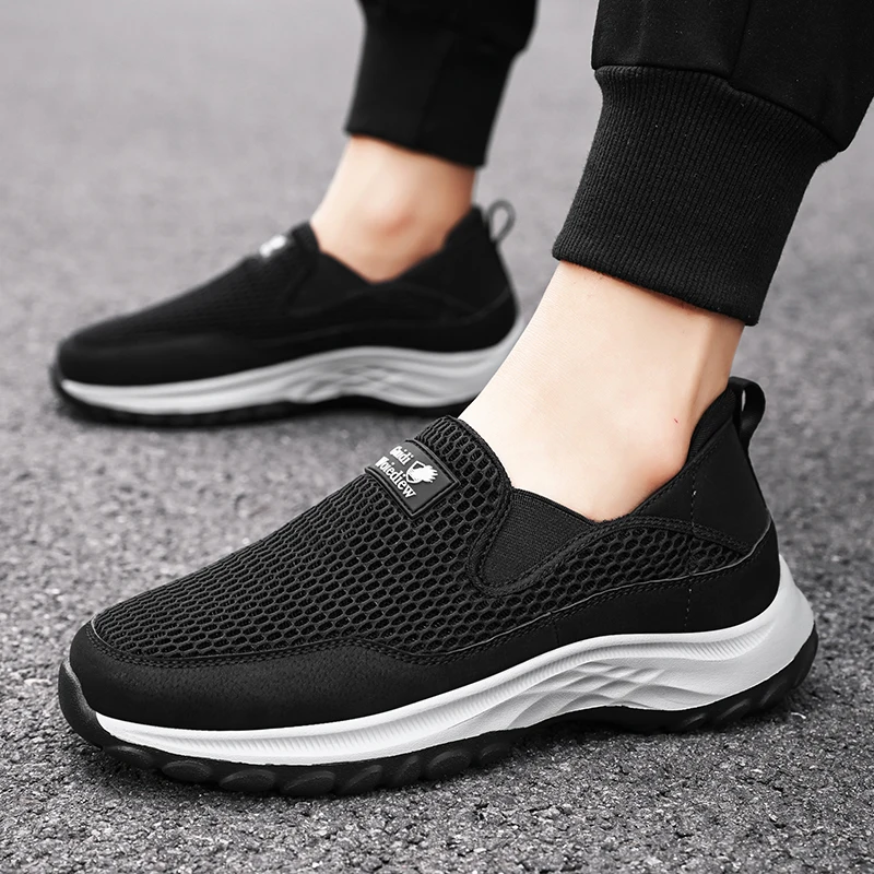 

Summer Casual Shoes for Men 2023 New Breathable Mesh Men's Slip on Walking Shoes Fashion Outdoor Light Non-slip Male Sneakers