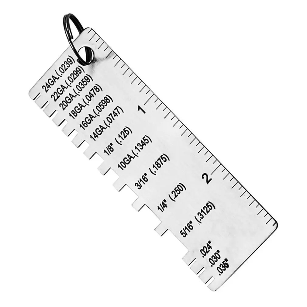 

Thickness Gauge Stainless Steel Feeler Gauge Weld Inspection Ruler Weld Gauge Metal Sheet Caliper Measuring Tools
