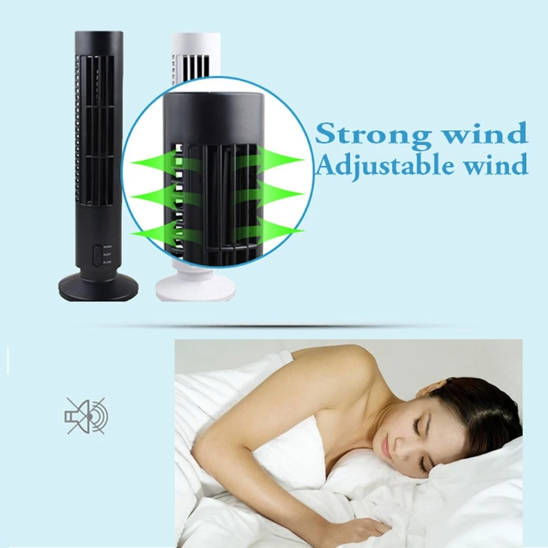 

USB Laptop PC Mini No Leaf Air Conditioner Cooling Cool Desk Tower Fan Bladeless