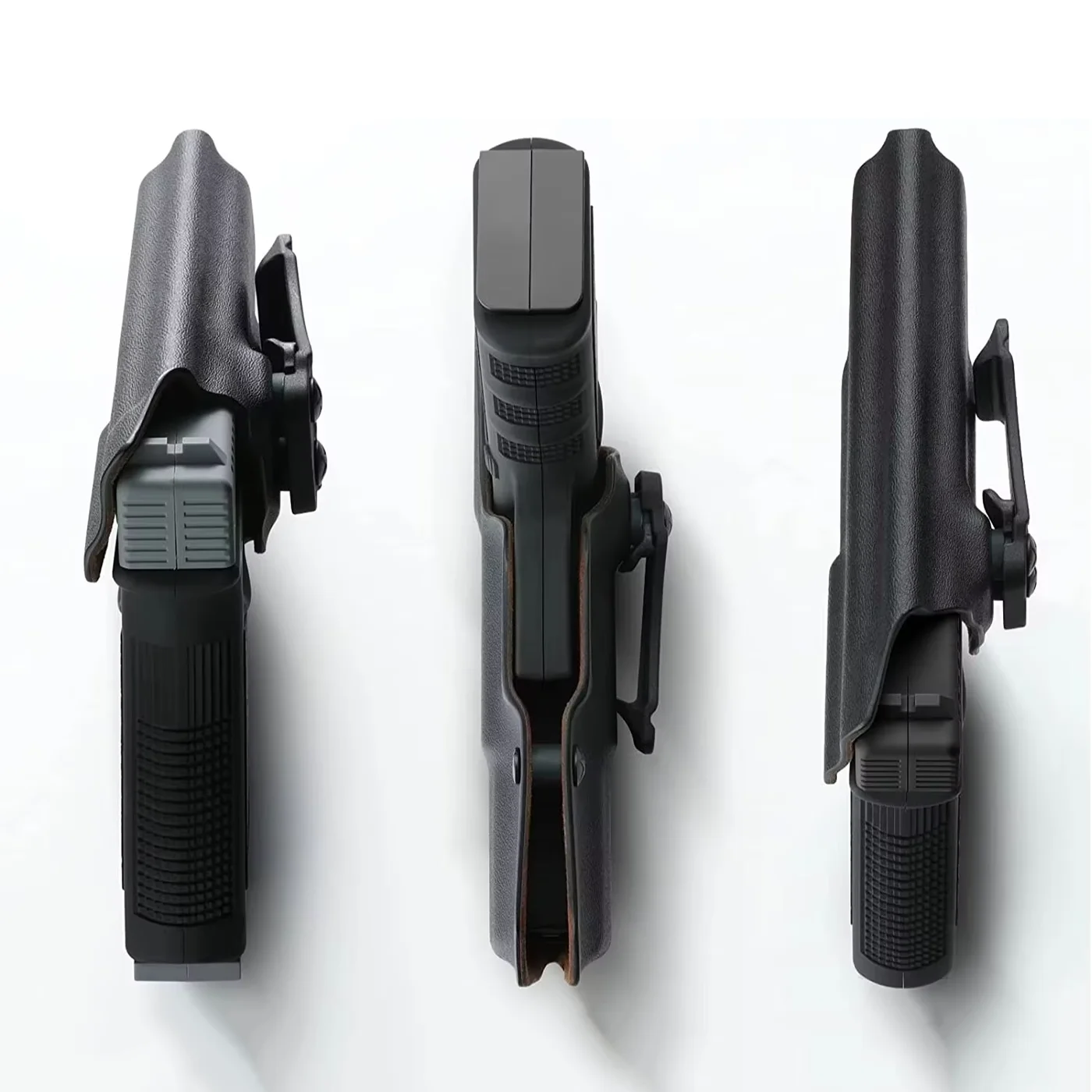 Фото Для Glock G19, G43/43X, G3C/G2C, SIG P365, G26, CZP07, G17, PPK, GX4, P320, P10C, Hellcat, кожаная внутренняя кобура, IWB, закрепленная, правая рука №2