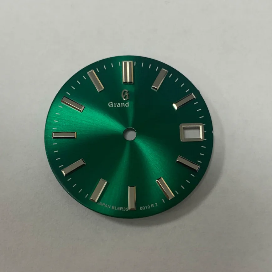 Watch Accessories Watch Dial 28.5mm Green Blue Black White Mechanical GS Dial No Luminous Suitable for NH35/NH36 Movement