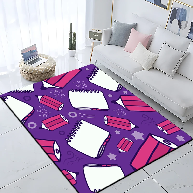 

Cartoon Comic Beautiful Painting Carpet for Living Room Large Area Rug Black Soft Carpet Home Decoration Mats Boho Rugs