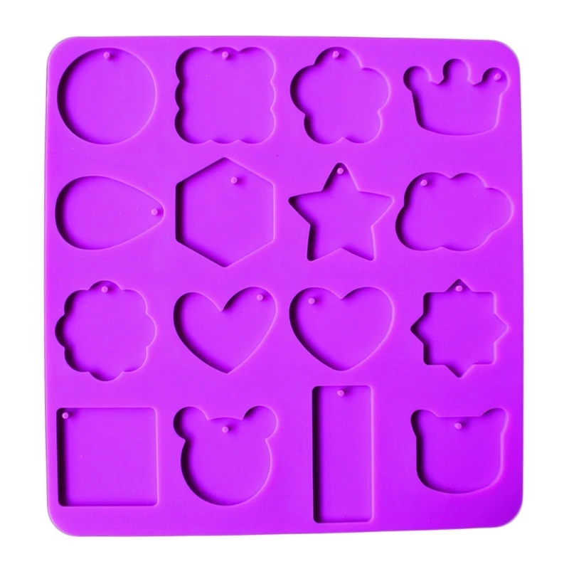 

Round Square Silicone Molds Cat-head Bear-head Keychain Mold DIY Pendant Ornaments Jewelry Epoxy Resin Crafting Molds