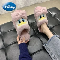 disney daisy couple winter plush plush slippers home indoor warm womens cotton slippers