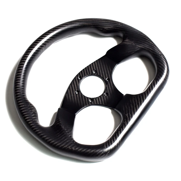 Рулевое колесо из углеродного волокна 320 мм D-образная форма универсальное