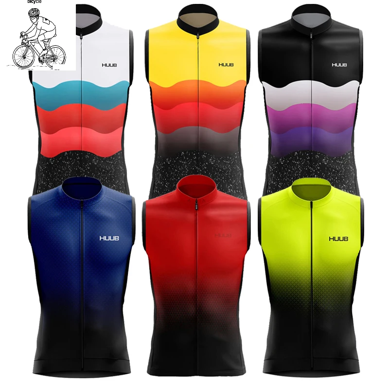 

HUUB мужская майка без рукавов для езды на велосипеде профессиональная команда одежда для езды на велосипеде MTB жилет для езды на шоссейном велосипеде одежда без рукавов