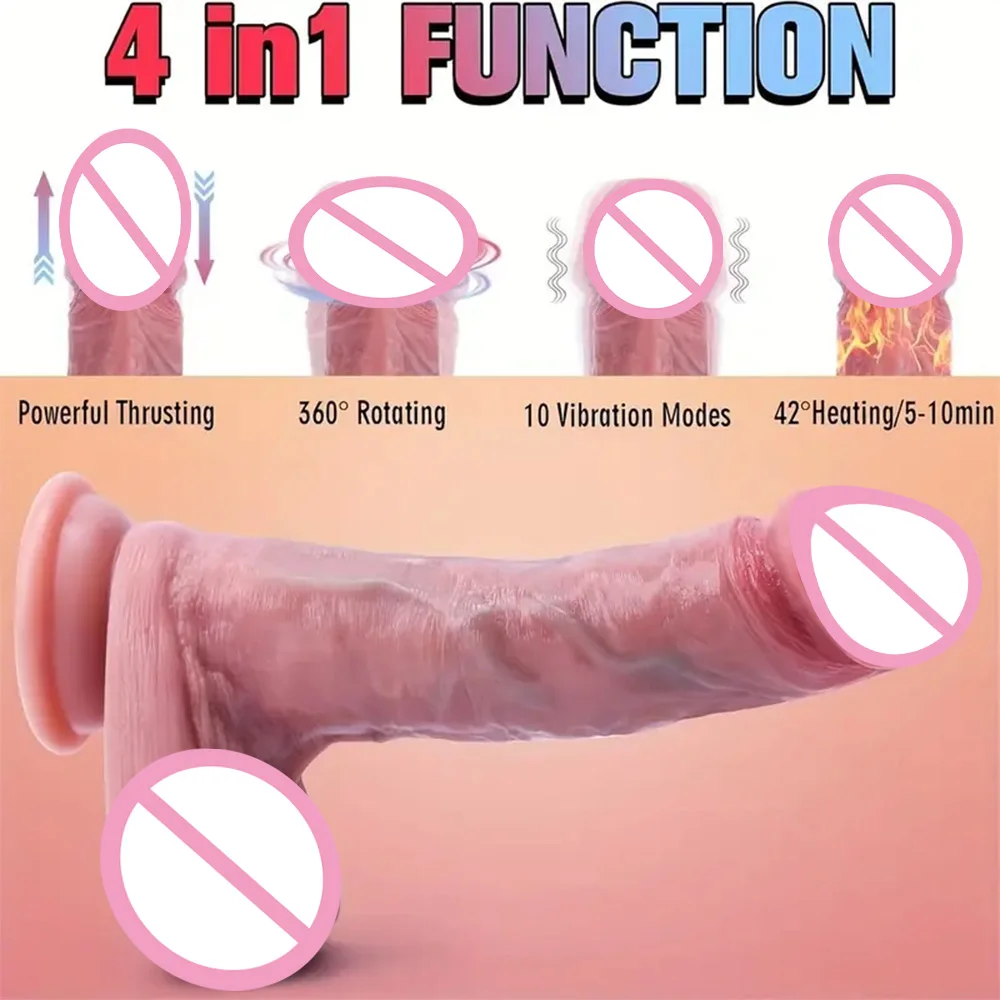 Реалистичный фаллоимитатор с подогревом вибратор для точки G телескопическое