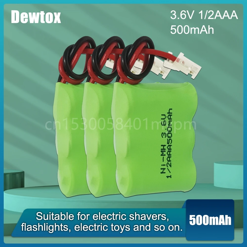 3,6 V 1/2AAA 500mAh Ni-MH перезаряжаемый аккумулятор с заглушкой для игрушек аварийный телефон Беспроводная машина с дистанционным управлением