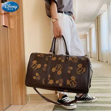 2023New Disney Mickey Fashion Suitcase Travel Tote Bag Mens and Womens Luggage Bag Large Capacity One-shoulder MessengerPU Bag