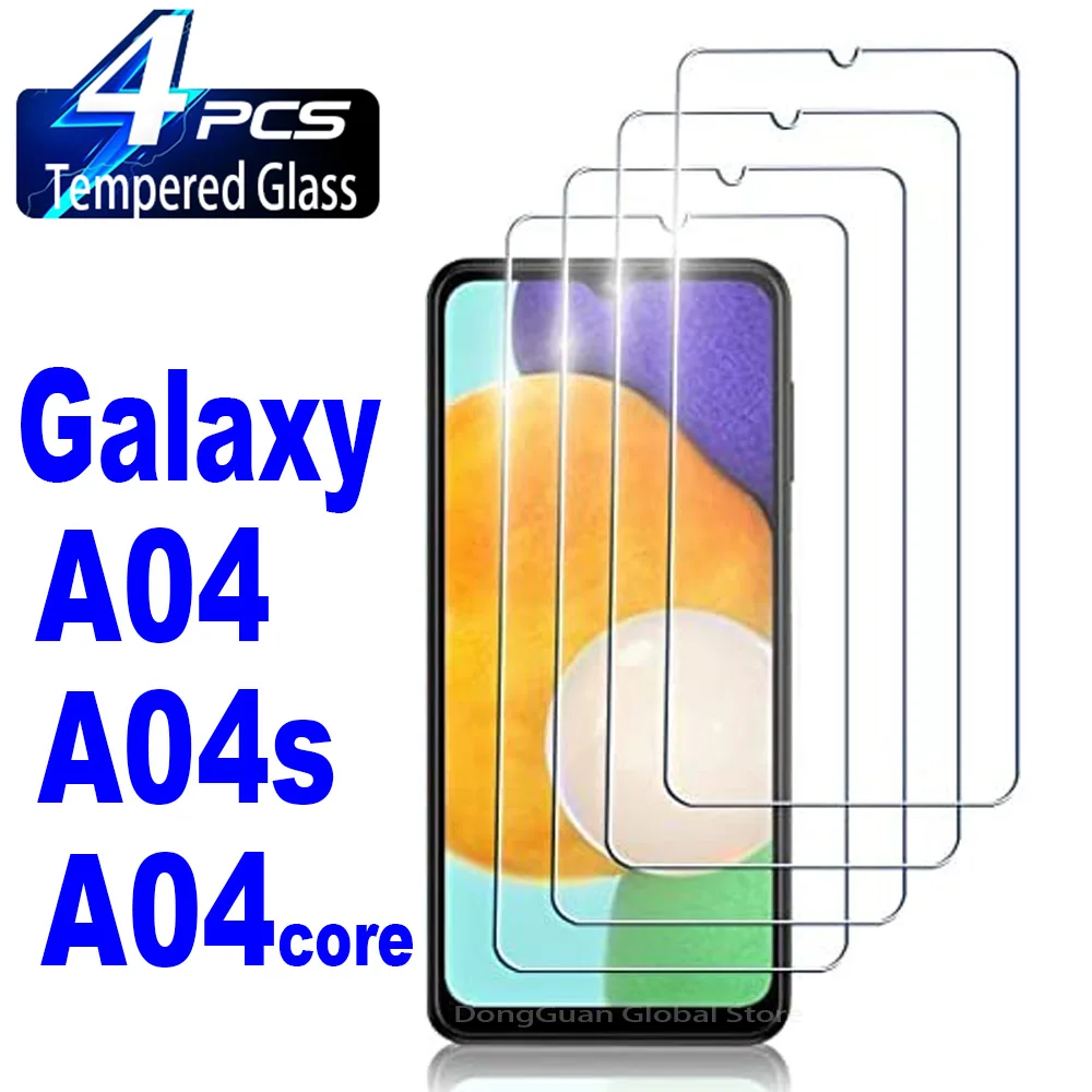 2/4Pcs Tempered Glass For Samsung Galaxy A04 A04s A04core A04e Screen Protector Glass Film