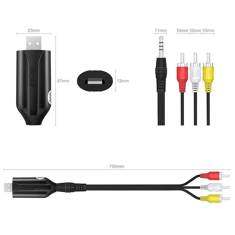 Конвертер USB 2.0 в RCA USB2.0 карта захвата аудио-видео ТВ-тюнер преобразователь