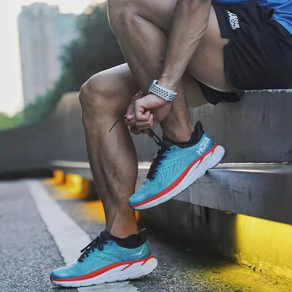 HOKA Clifton 8 Men Shock Absorption Breathable Trail Running Shoes Sneakers Outdoor Marathon Light Casual Tennis Shoes for Women