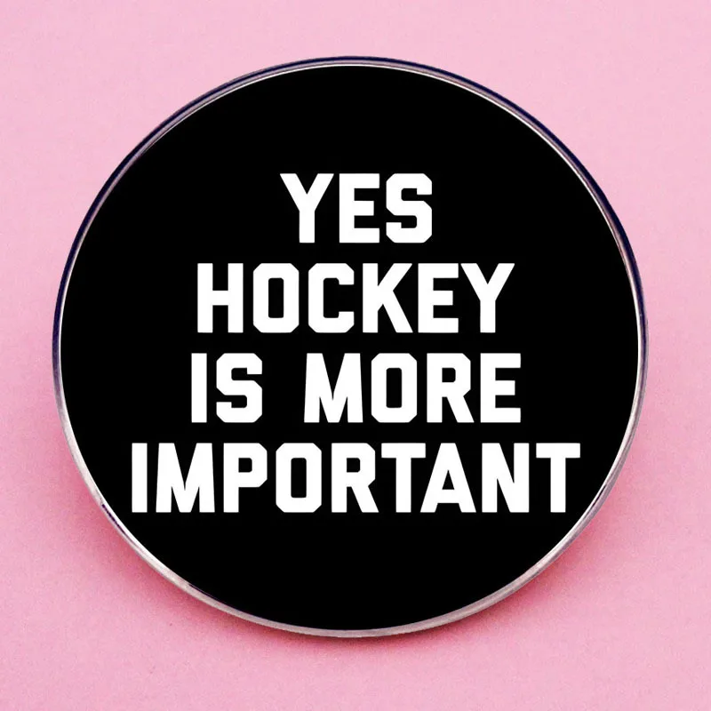 Да Хоккей более важные эмалированные булавки для любителей спорта значок на