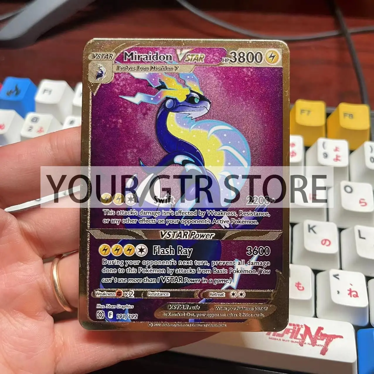 10000HP Arceus Necrozma Покемон металлические карты в английском железо золотые покмо