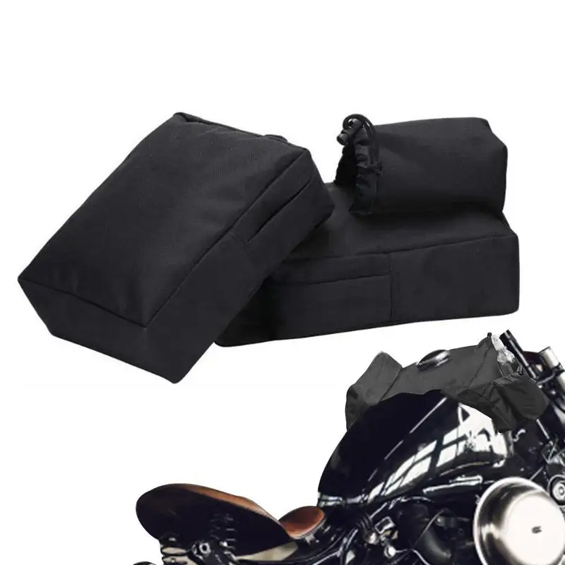 

Motorcycle Tank Bag Front Hanging Storage Bag Motocross Durable Dual Snowmobile 600D Polyester Tank Saddlebags With Water Pocket