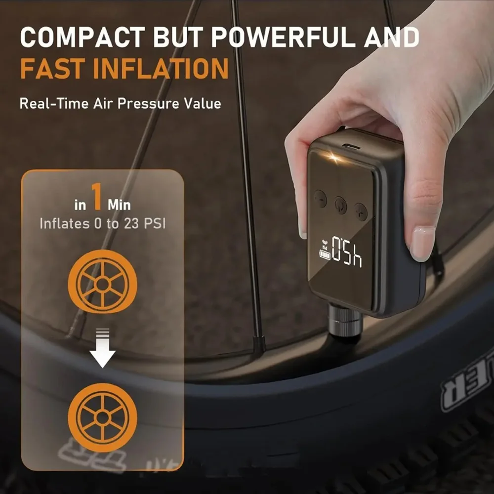 Универсальный беспроводной насос для накачивания велосипедных шин 150PSI