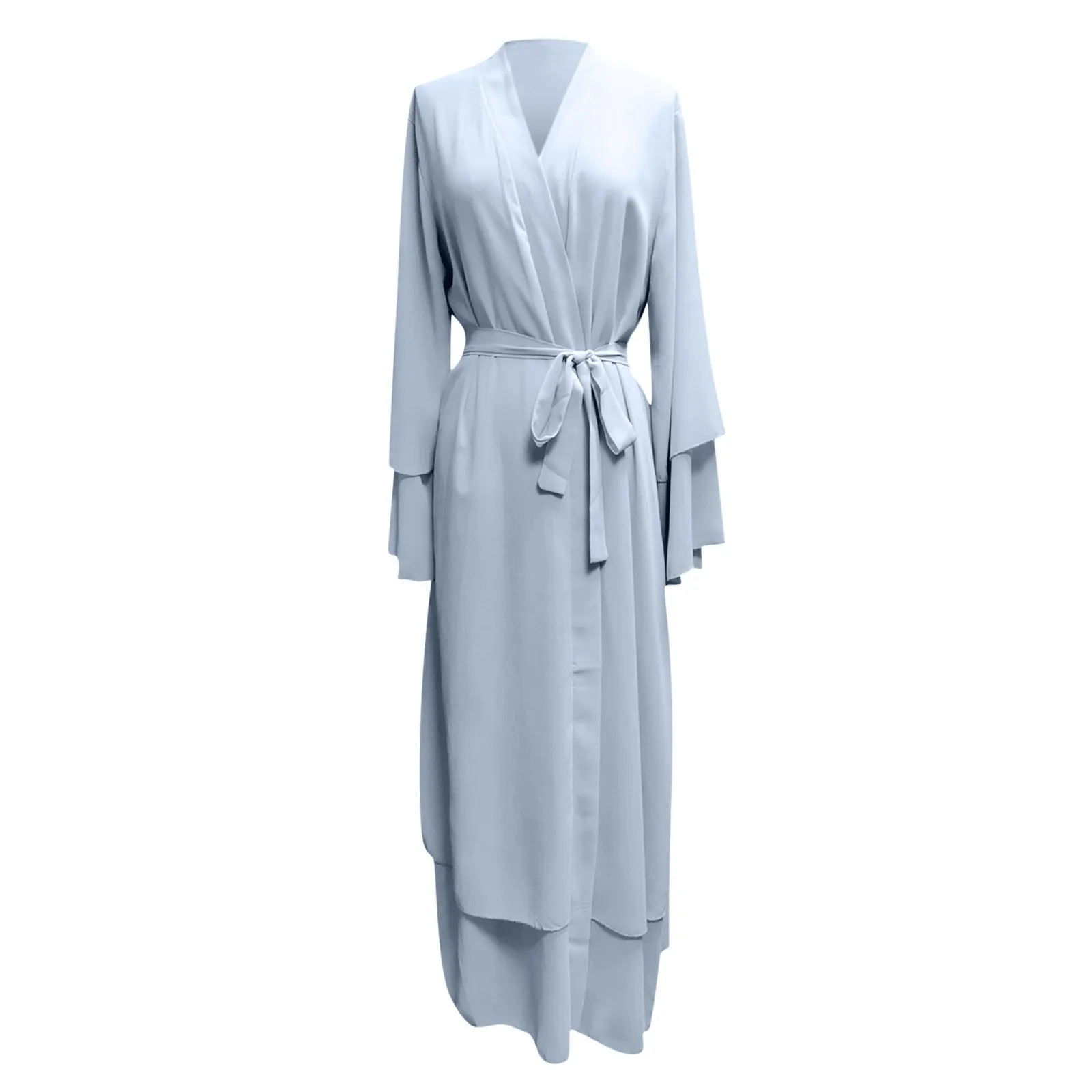 Muslim Robe Double layer Abaya Kimono Dubai Kaftan Muslim Cardigan Abayas Dresses Women Casual Robe Femme Caftan Islam Clothes