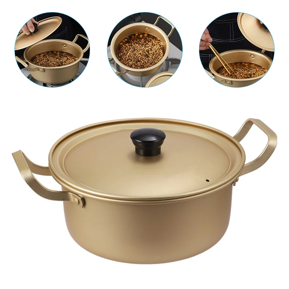 

Pot Noodle Korean Ramen Cooking Cooker Pan Ramyun Small Soup Stew Instant Seafood Saucepan Hot Pasta Pots Bowls Sauce Noodles