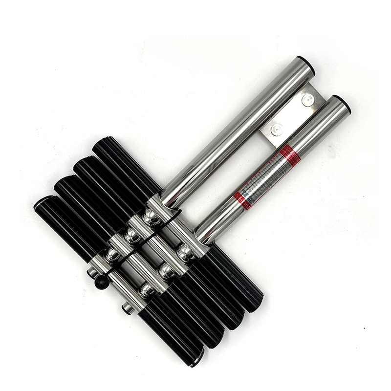 4-ступенчатая складная лестница Winibo из нержавеющей стали с резиновыми захватами