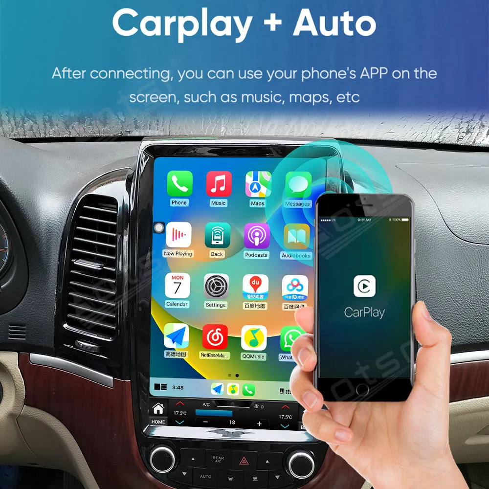 Восьмиядерный процессор Qualcomm для Hyundai Santafe 2006-2012 автомобильное радио