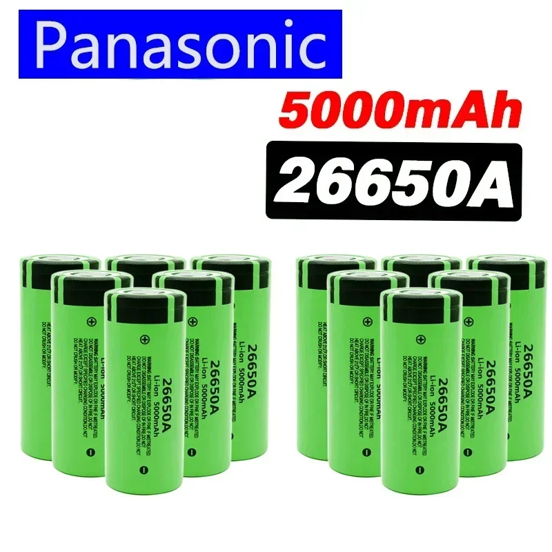 

1-10PCS 100% Original 26650 20A power rechargeable lithium battery 26650A , 3.7V 5100mA . Suitable for flashlight