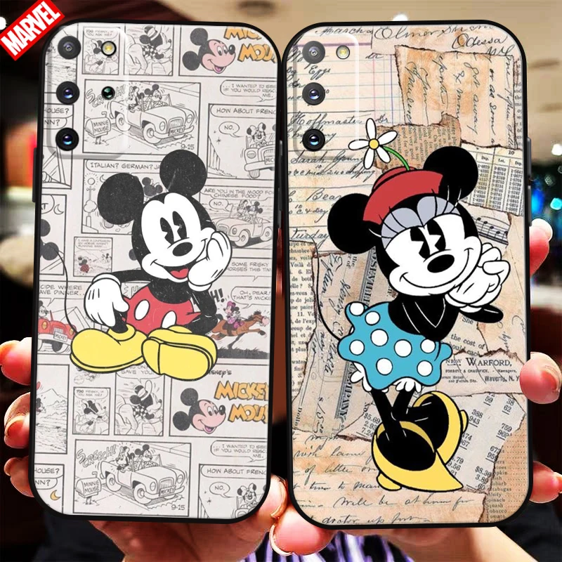

Cartoon Mickey Minnie Mouse Duck For Samsung Galaxy S22 S21 S20 Plus Ultra FE 5G Phone Case Liquid Silicon TPU Silicone Cover