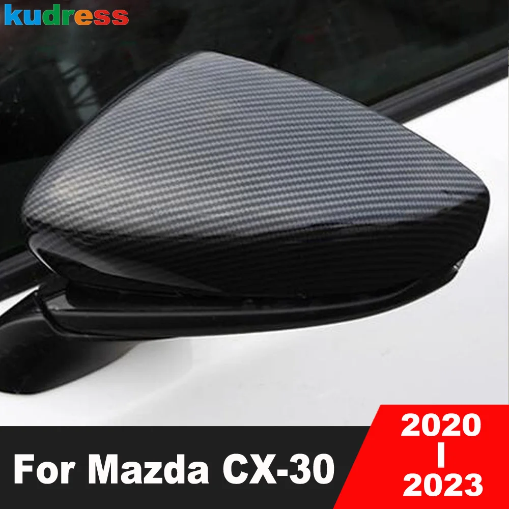 

Накладка на зеркало заднего вида для Mazda CX30 CX-30 2020 2021 2022 2023, накладки на боковые зеркала автомобиля из углеродного волокна, аксессуары для крышек