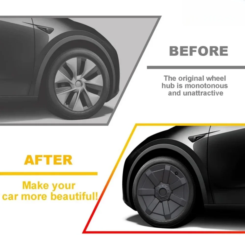 4 шт. защитные колпачки для обода 19 дюймов совместимы с Tesla Model Y 2020-2024