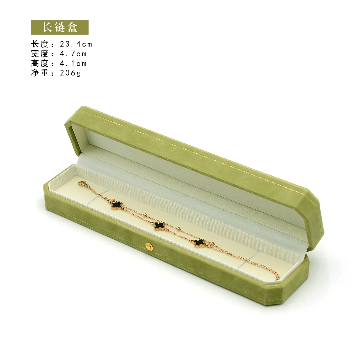 Зелёная бархатная шкатулка для украшений Baby.Xin