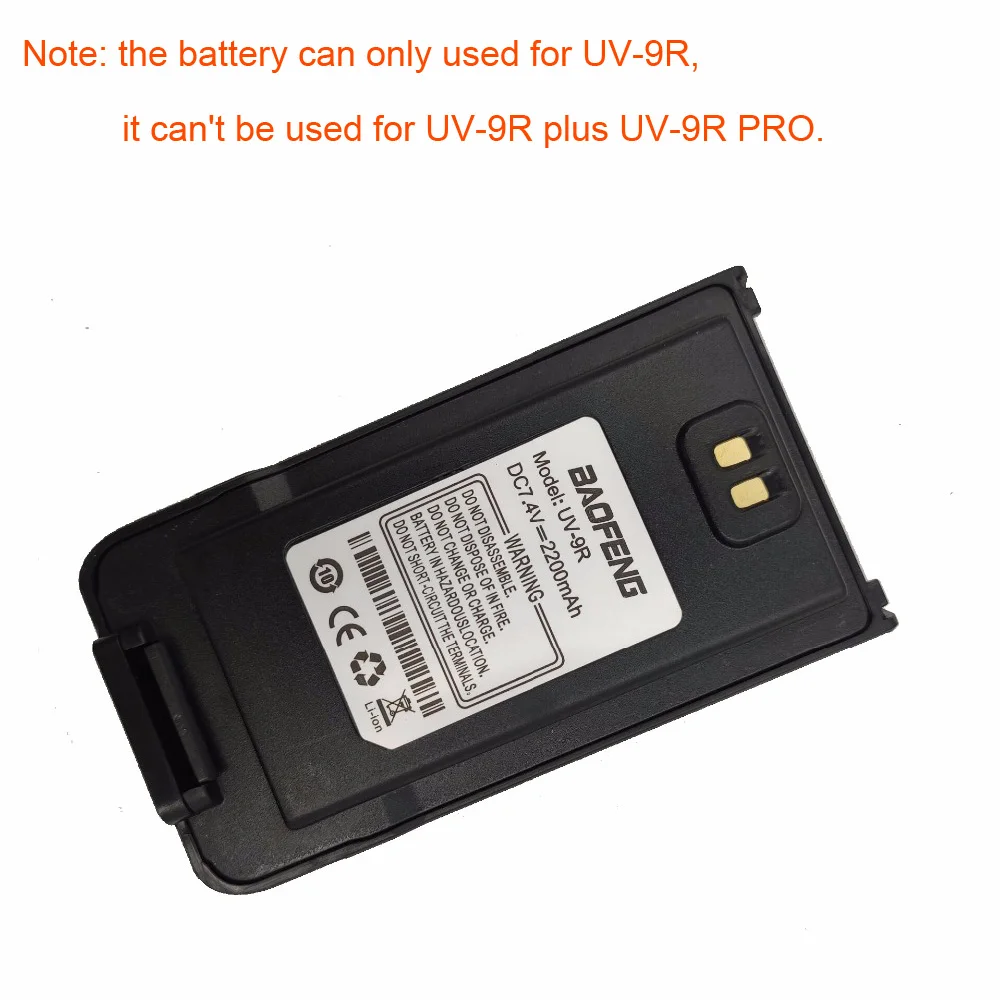 Original Li-ion Battery 7.4V 2200mAh for Baofeng UV-9R Anysecu UV9R Portable Walkie Talkie