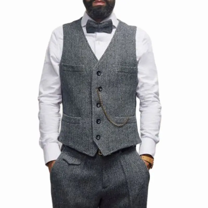 Рисунок 4 - Мужской твидовый свадебный костюм из 2023 шерсти