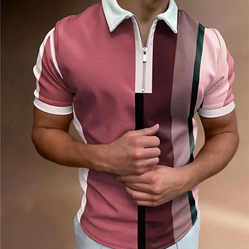 

Рубашка-поло мужская клетчатая, Повседневная блуза с коротким рукавом, вентилируемая, в винтажном стиле, лето