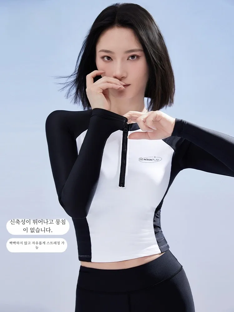 Aquaplay с длинными рукавами разделенный купальник женский сексуальный