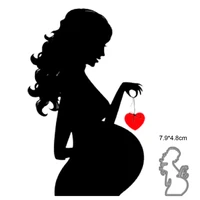 pregnant mother love metal cutting dies christmas stencils for diy embossing scrapbook album paper card decoration craft
