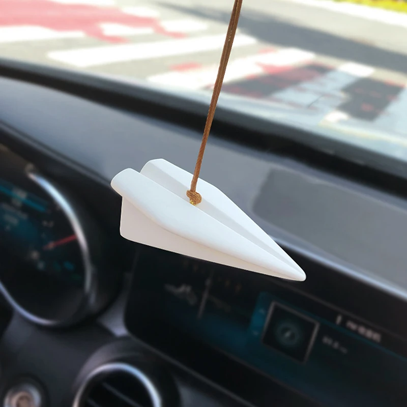 Бумажный автомобильный шарм в виде самолета бумажный кулон ароматический