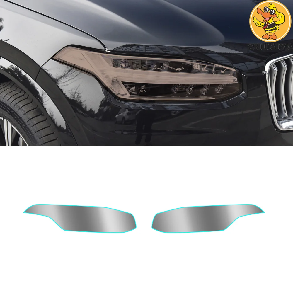 

For Volvo XC90 2016-2021 Pre-Cut Car Headlight Tint Smoked Black Protective Film Protection Transparent PPF film
