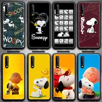 cartoon snoopy phone case for huawei p20 p30 p40 lite e pro mate 40 30 20 pro p smart 2020